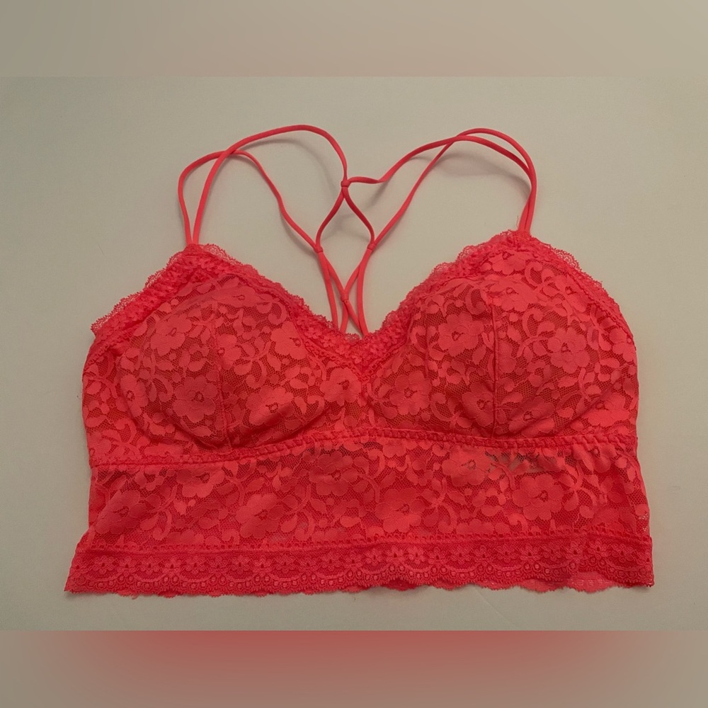 Hollister Gilly Hicks Sydney Lace Bralette Pink Color Large L